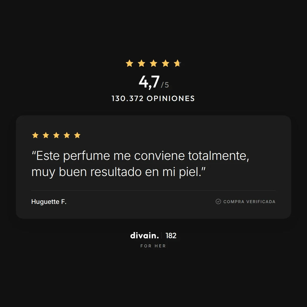 divain.182 - 4,7/5 sobre 130.372 opiniones