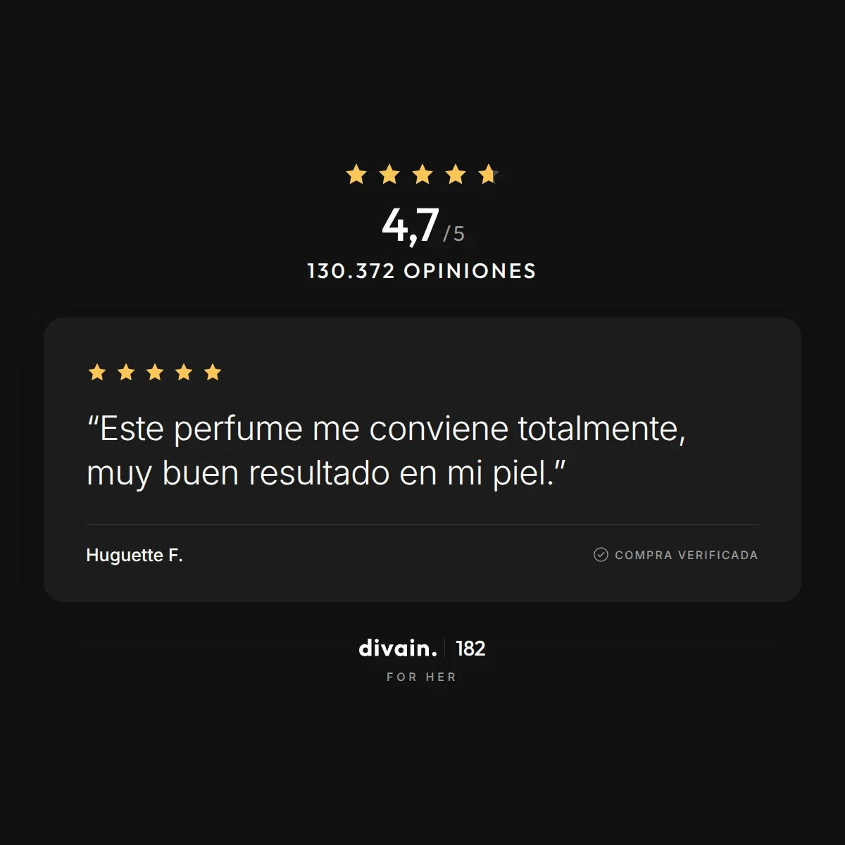 divain.182 - 4,7/5 sobre 130.372 opiniones