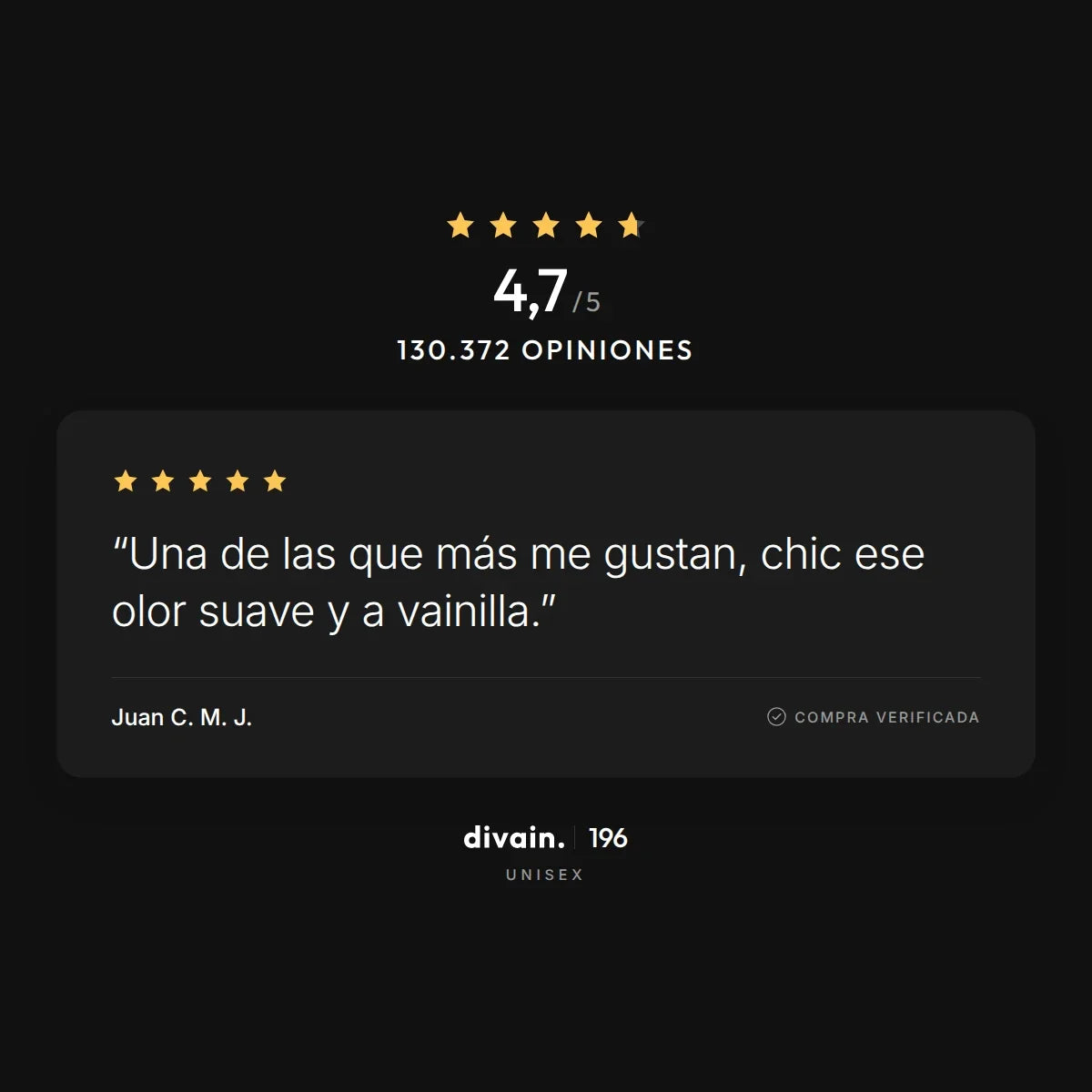 divain.196 - 4,7/5 sobre 130.372 opiniones
