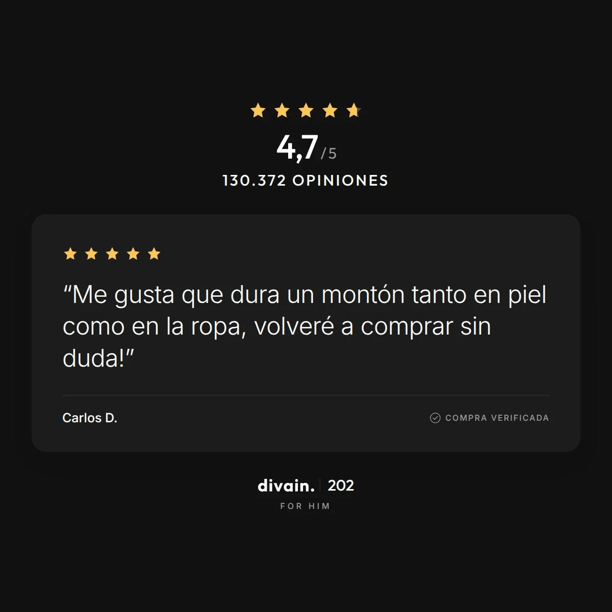 divain.202 - 4,7/5 sobre 130.372 opiniones