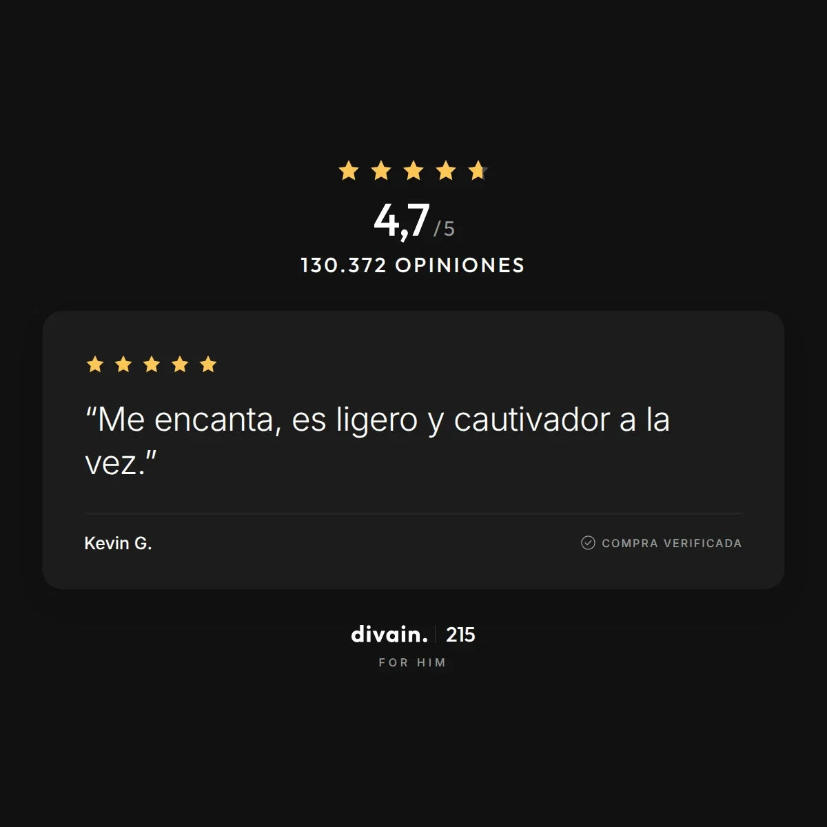 divain.215 - 4,7/5 sobre 130.372 opiniones