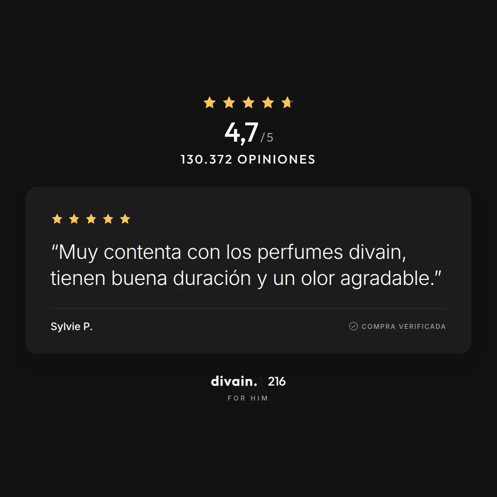 divain.216 - 4,7/5 sobre 130.372 opiniones