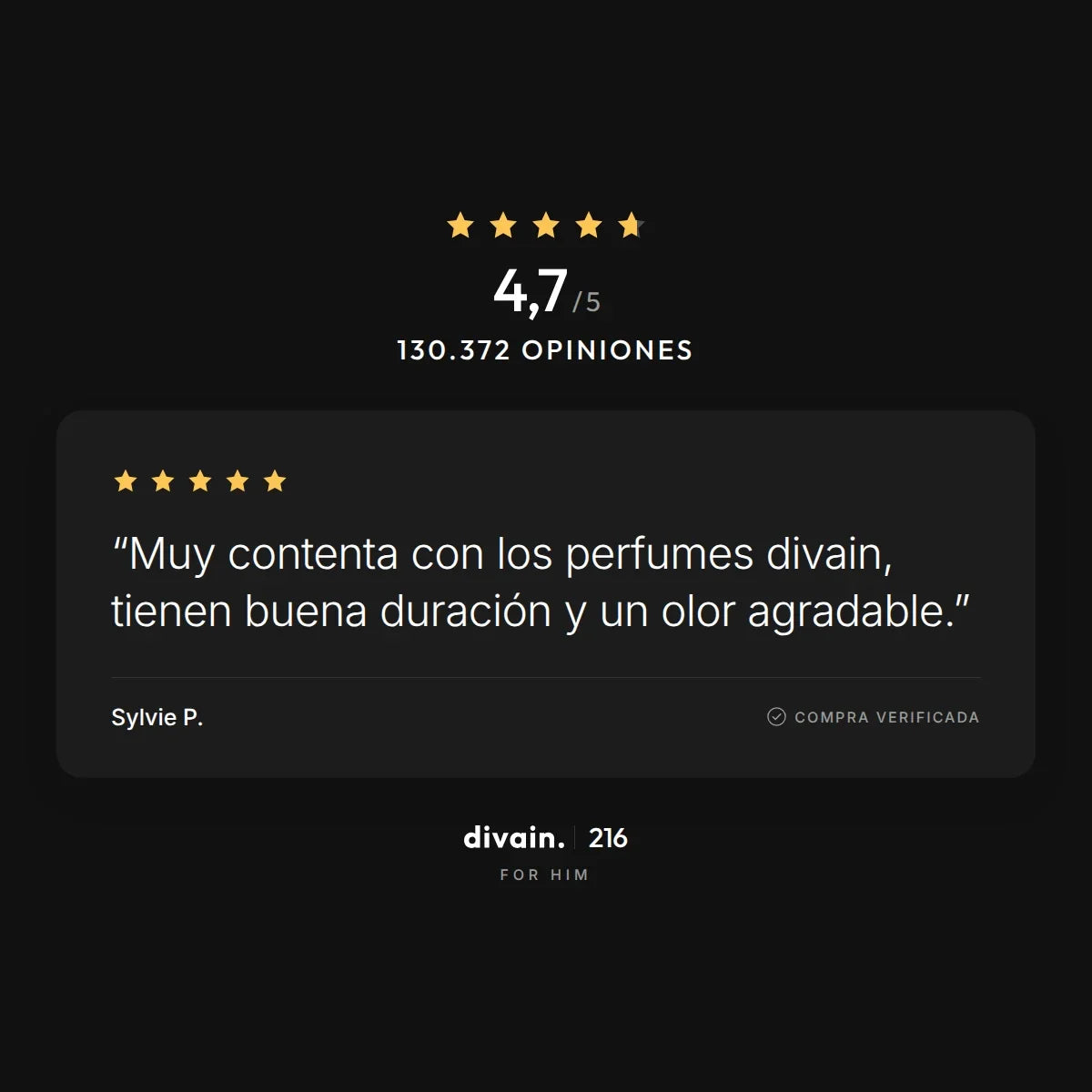 divain.216 - 4,7/5 sobre 130.372 opiniones