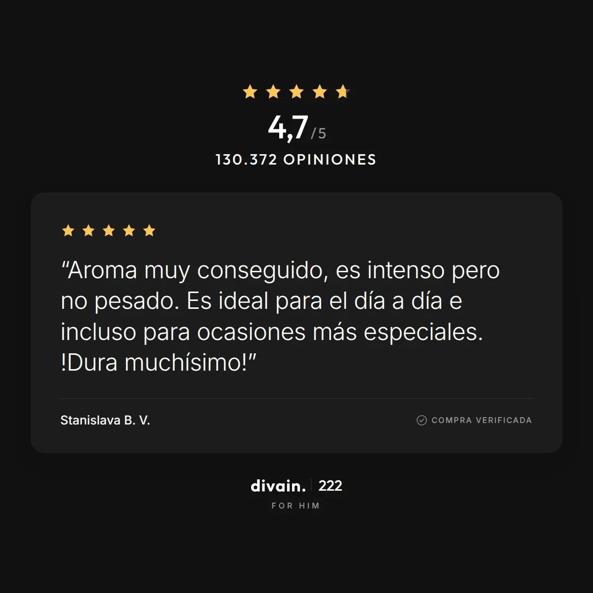 divain.222 - 4,7/5 sobre 130.372 opiniones