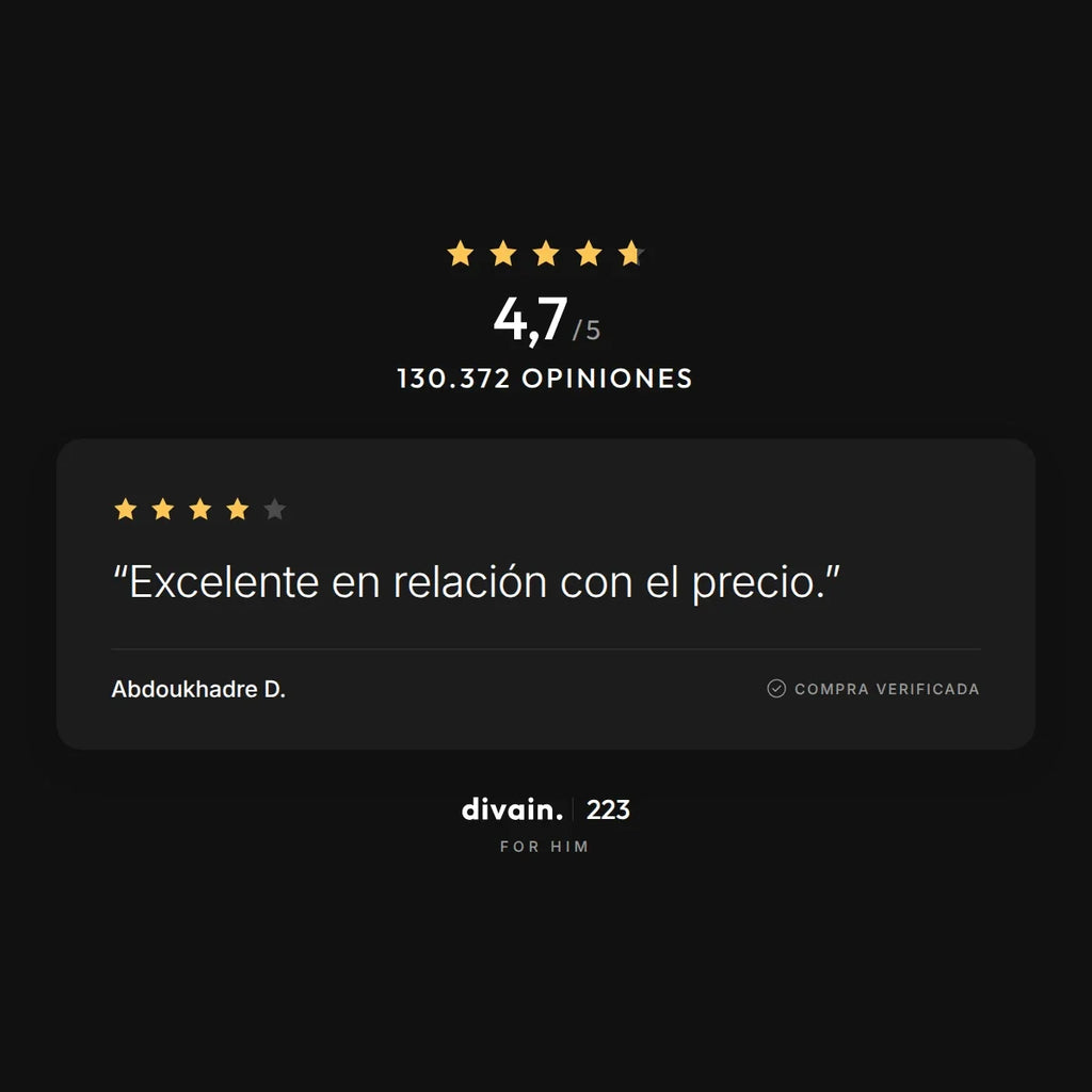 divain.223 - 4,7/5 sobre 130.372 opiniones