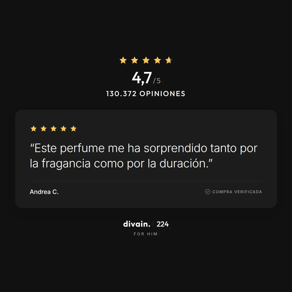 divain.224 - 4,7/5 sobre 130.372 opiniones