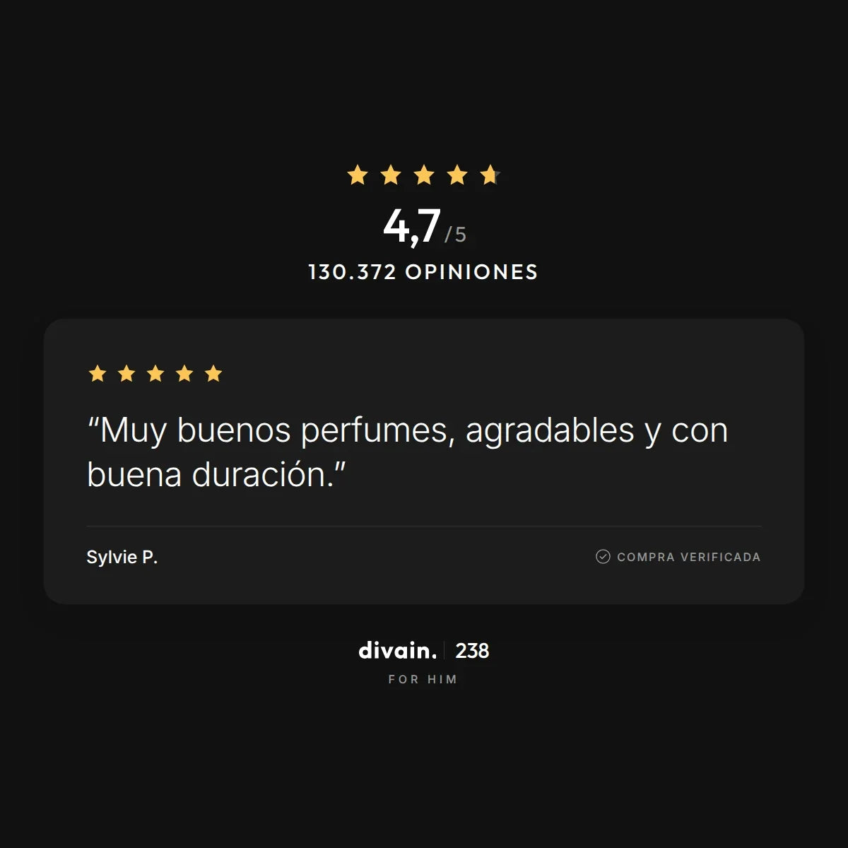 divain.238 - 4,7/5 sobre 130.372 opiniones