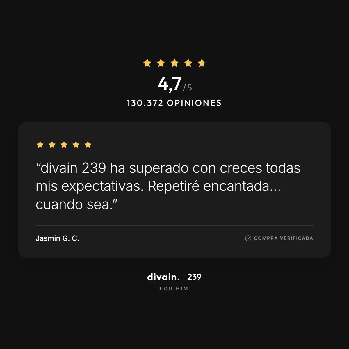 divain.239 - 4,7/5 sobre 130.372 opiniones