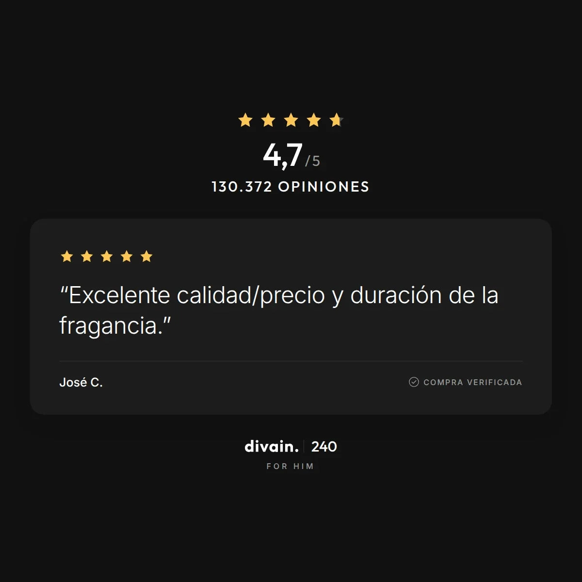 divain.240 - 4,7/5 sobre 130.372 opiniones