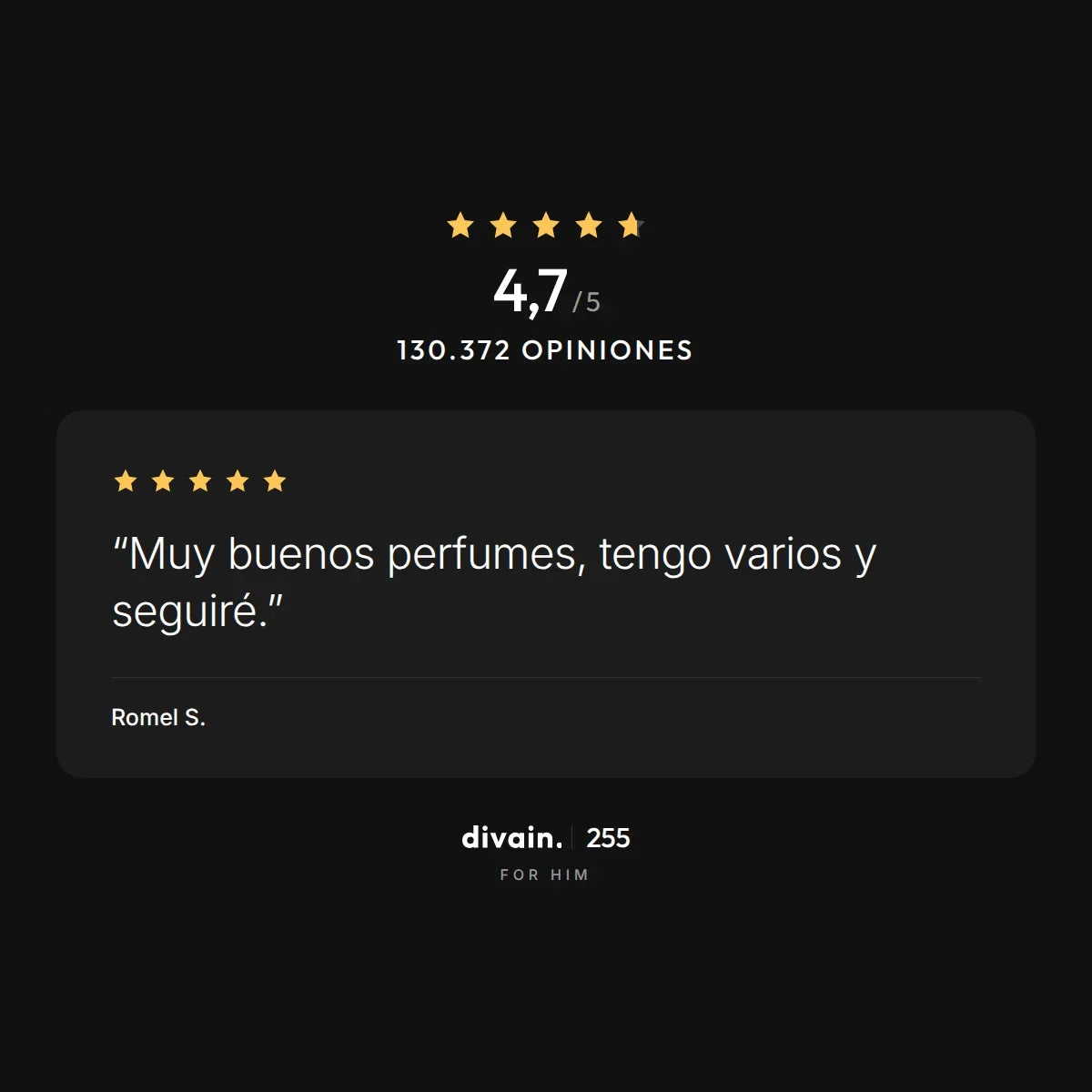 divain.255 - 4,7/5 sobre 130.372 opiniones