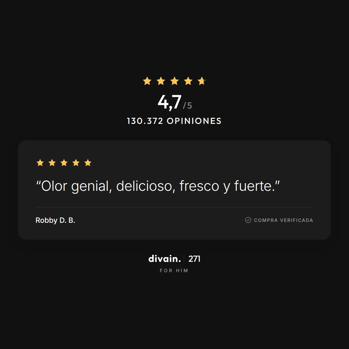 divain.271 - 4,7/5 sobre 130.372 opiniones