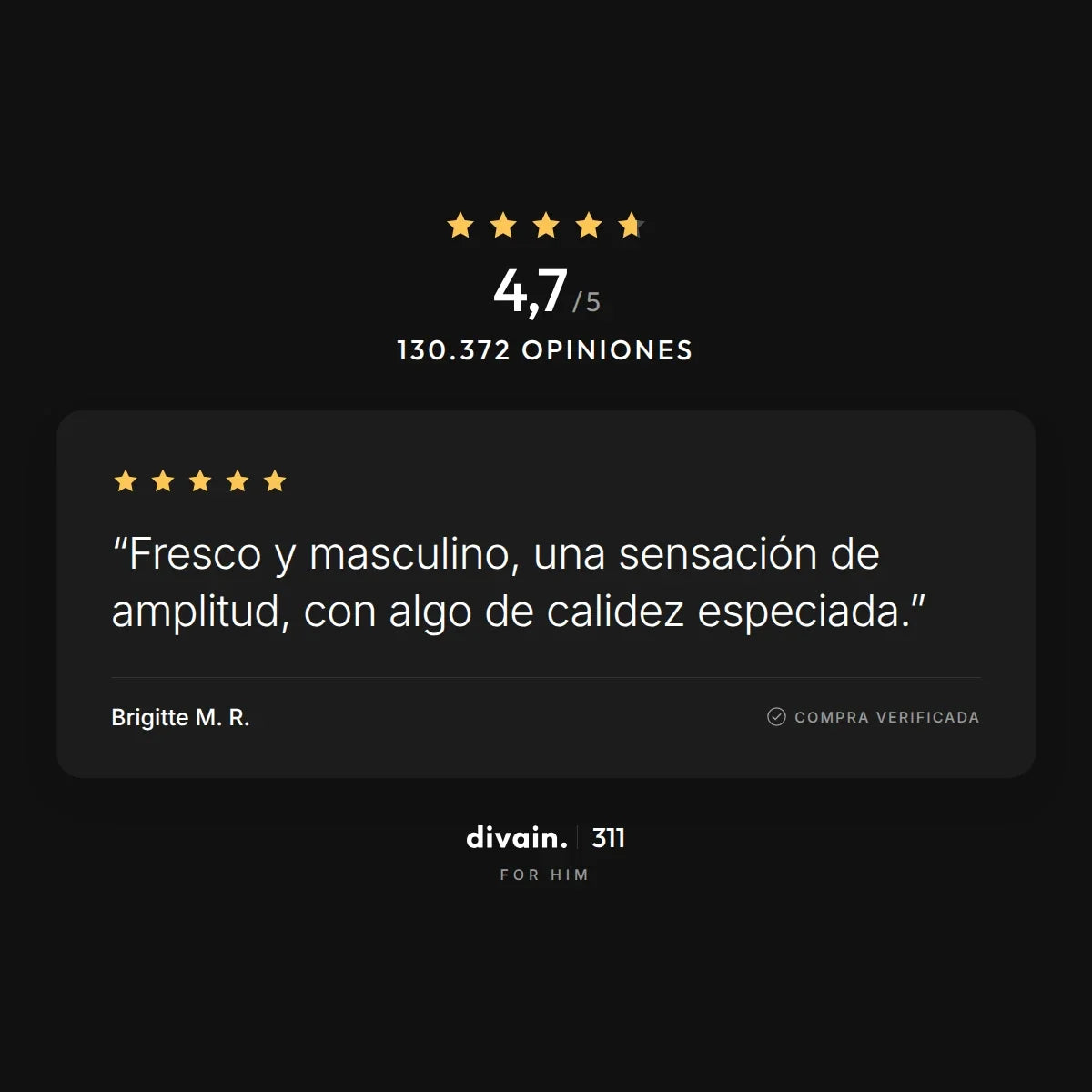 divain.311 - 4,7/5 sobre 130.372 opiniones
