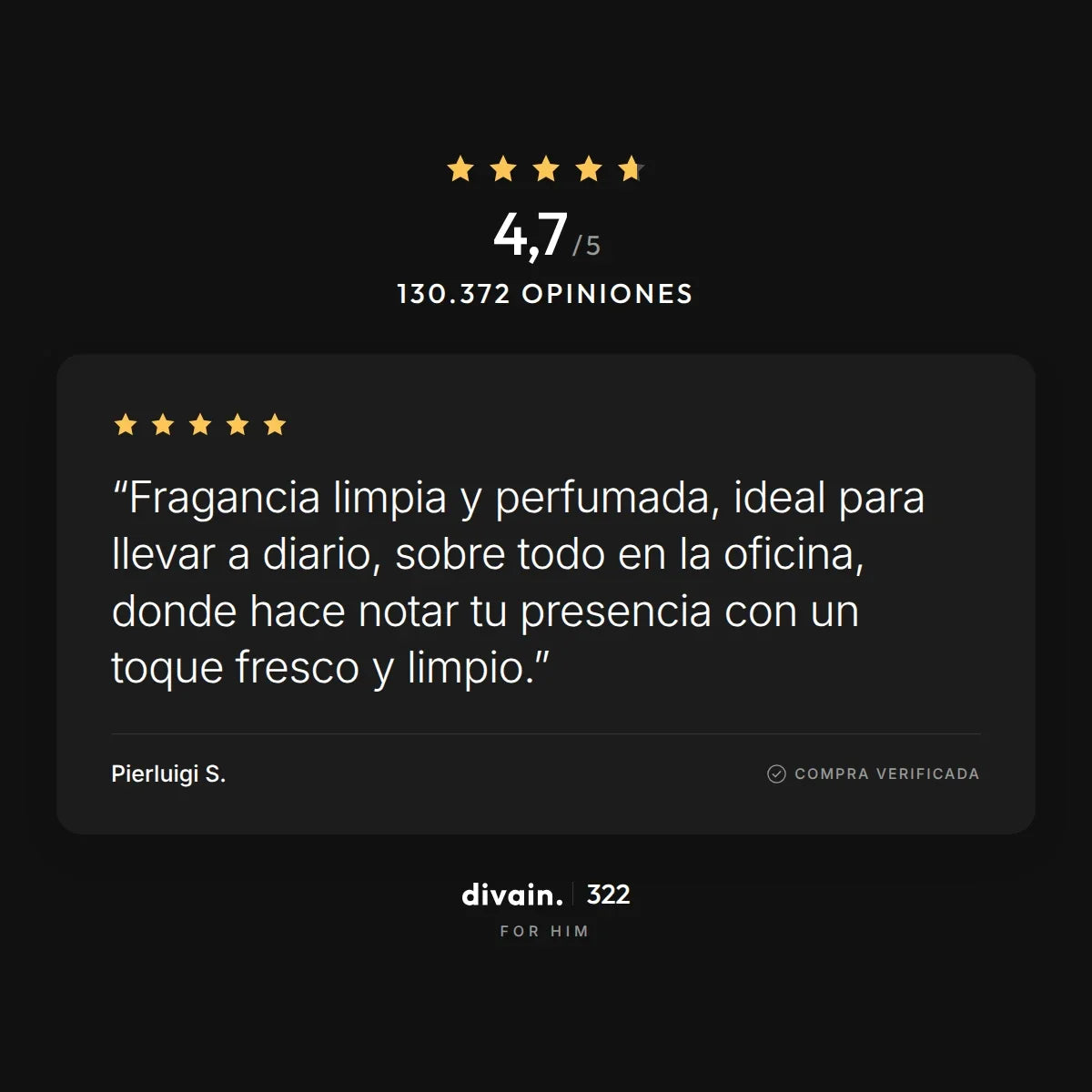 divain.322 - 4,7/5 sobre 130.372 opiniones