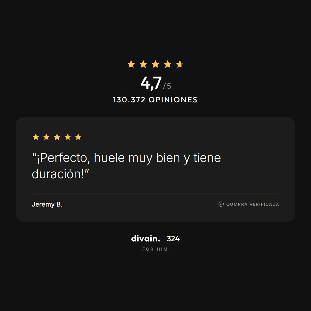 divain.324 - 4,7/5 sobre 130.372 opiniones