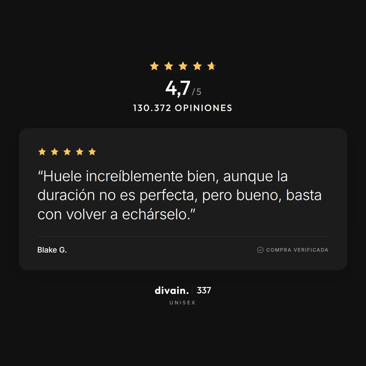 divain.337 - 4,7/5 sobre 130.372 opiniones