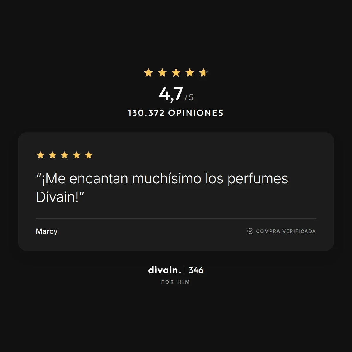 divain.346 - 4,7/5 sobre 130.372 opiniones