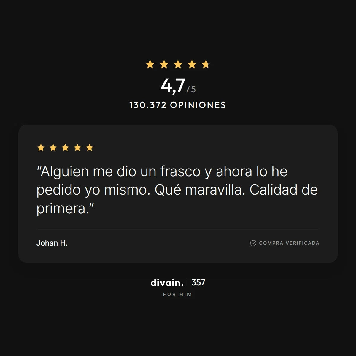 divain.357 - 4,7/5 sobre 130.372 opiniones