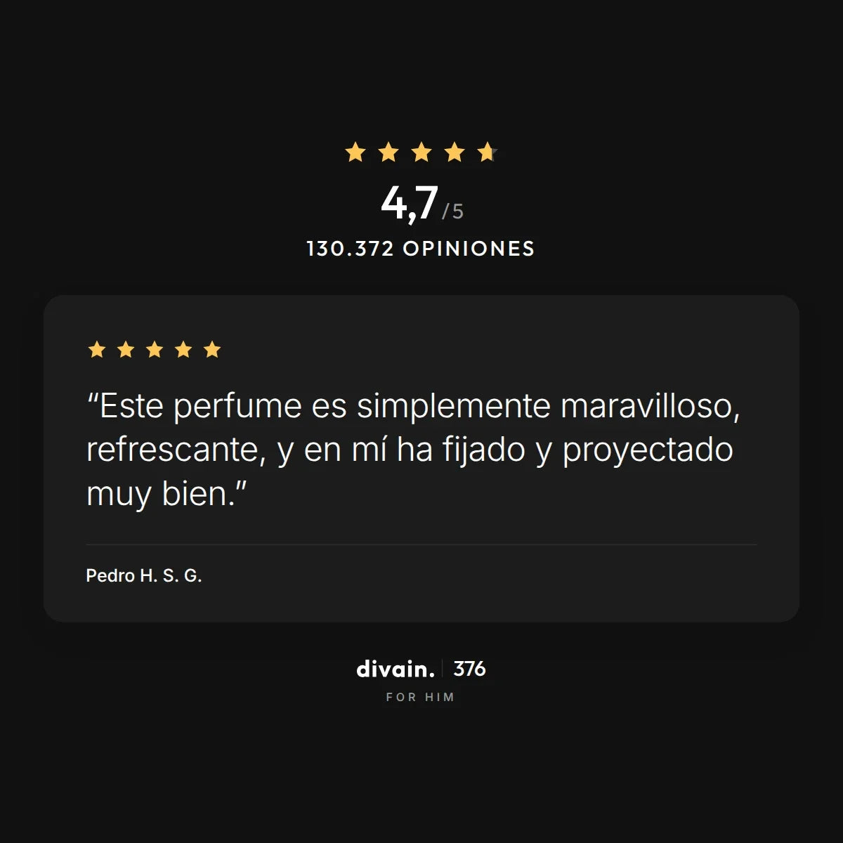 divain.376 - 4,7/5 sobre 130.372 opiniones