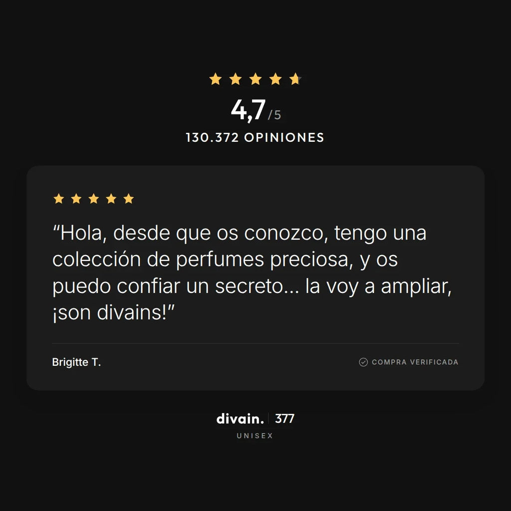 divain.377 - 4,7/5 sobre 130.372 opiniones