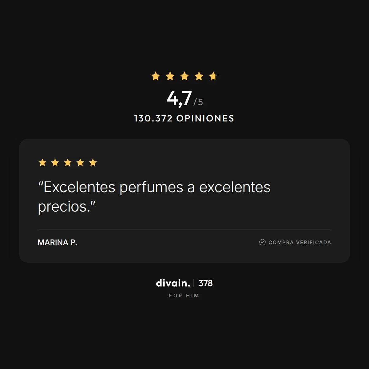 divain.378 - 4,7/5 sobre 130.372 opiniones