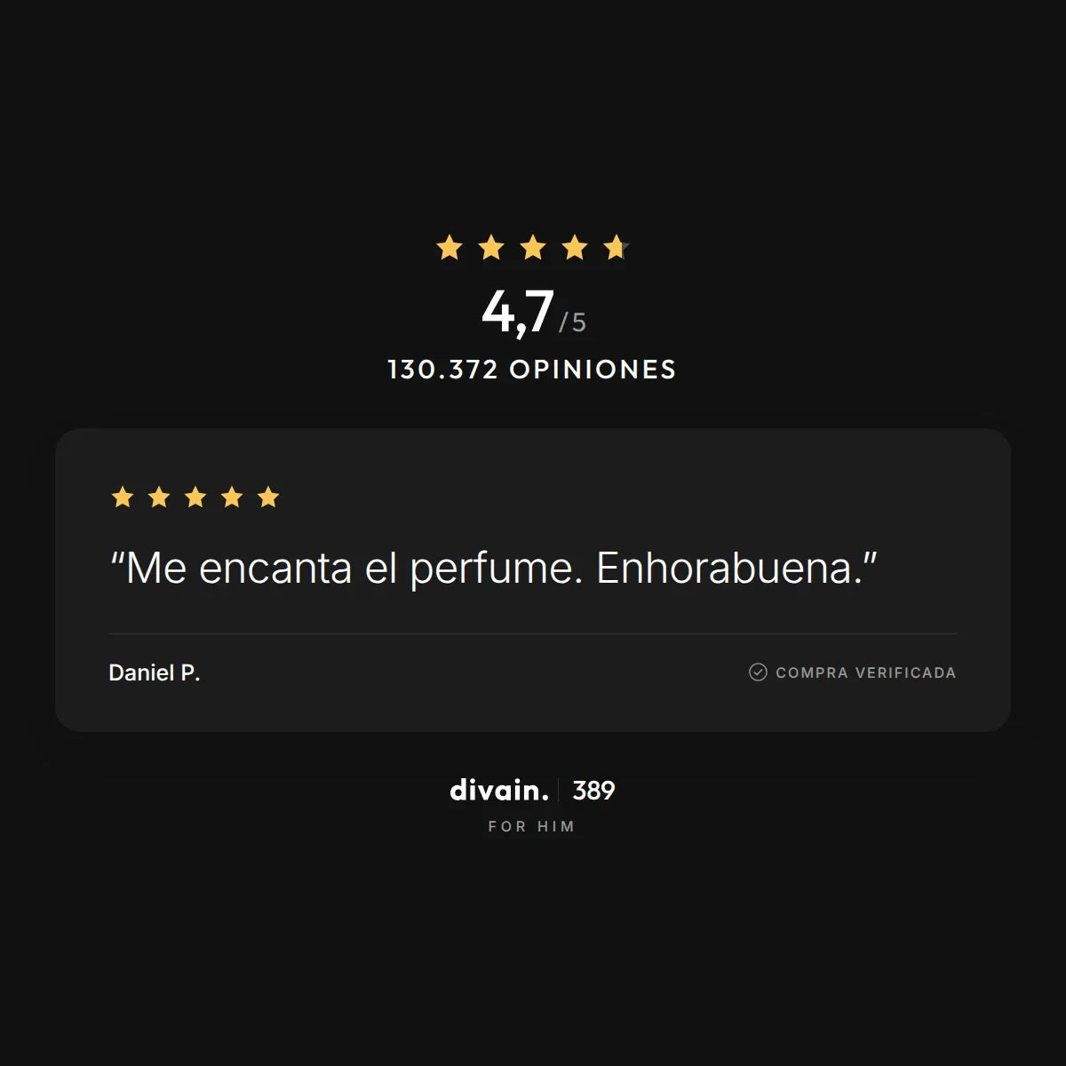 divain.389 - 4,7/5 sobre 130.372 opiniones