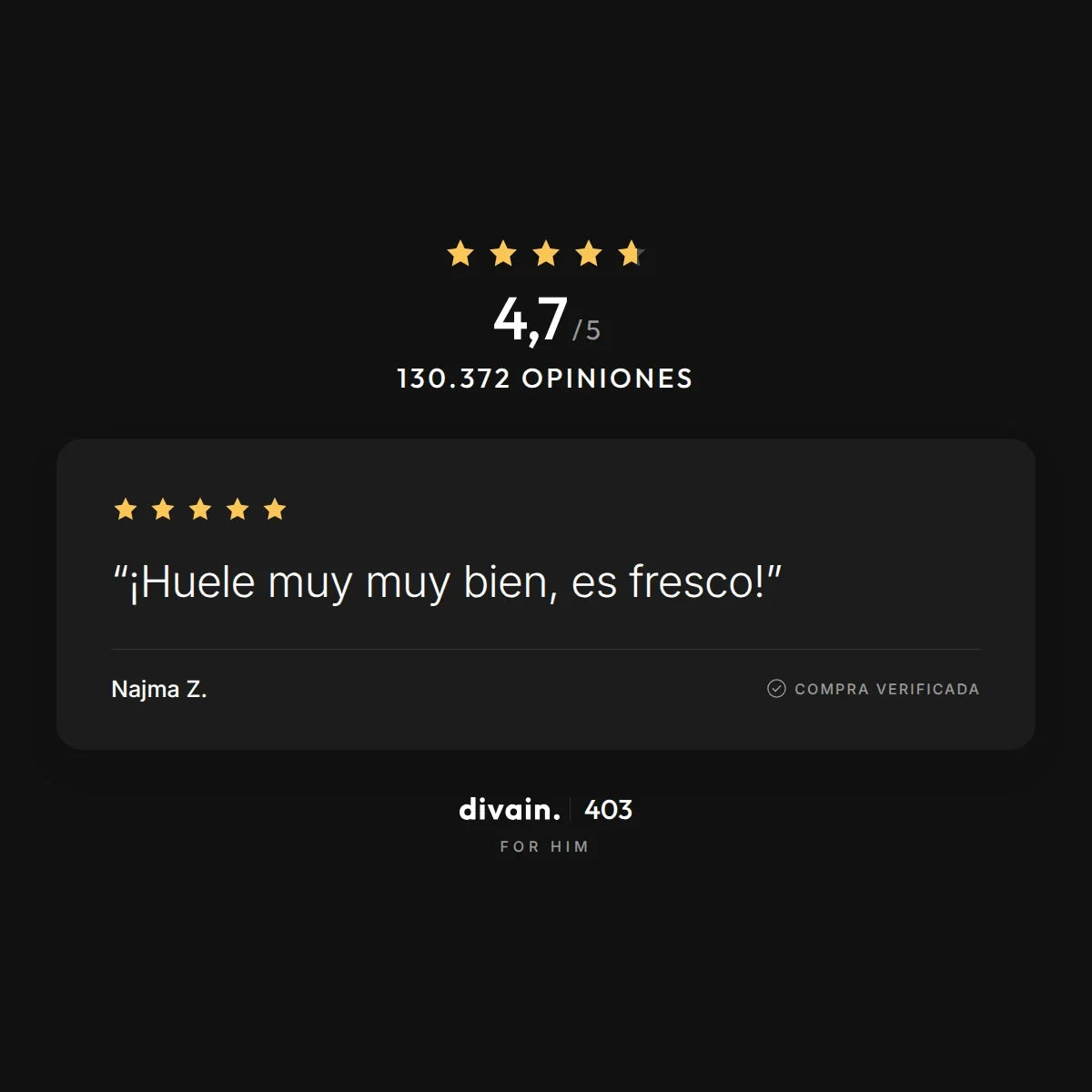 divain.403 - 4,7/5 sobre 130.372 opiniones