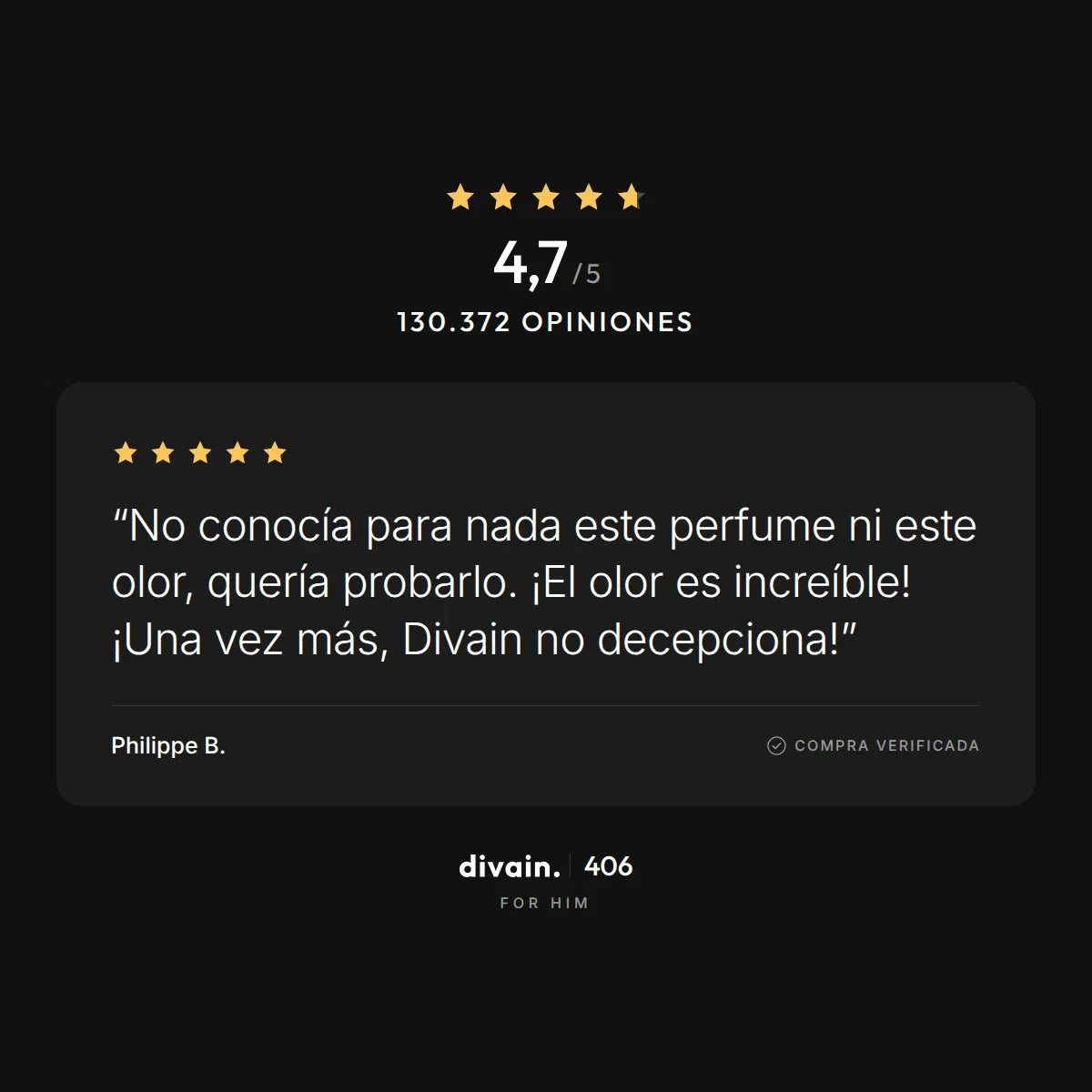divain.406 - 4,7/5 sobre 130.372 opiniones