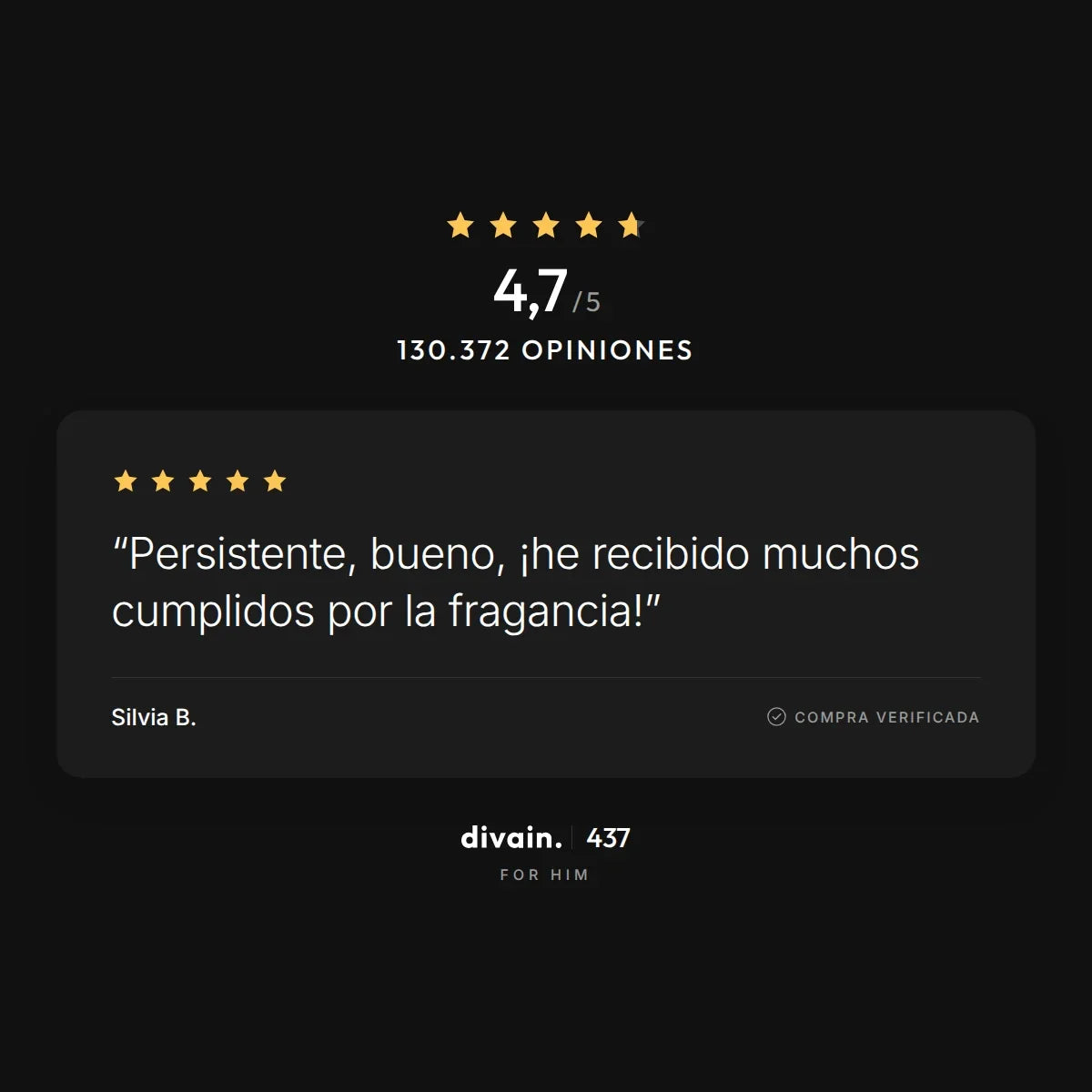 divain.437 - 4,7/5 sobre 130.372 opiniones