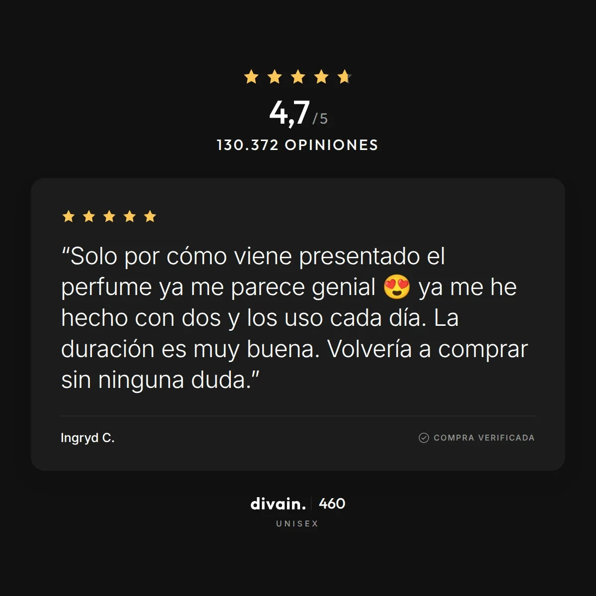 divain.460 - 4,7/5 sobre 130.372 opiniones