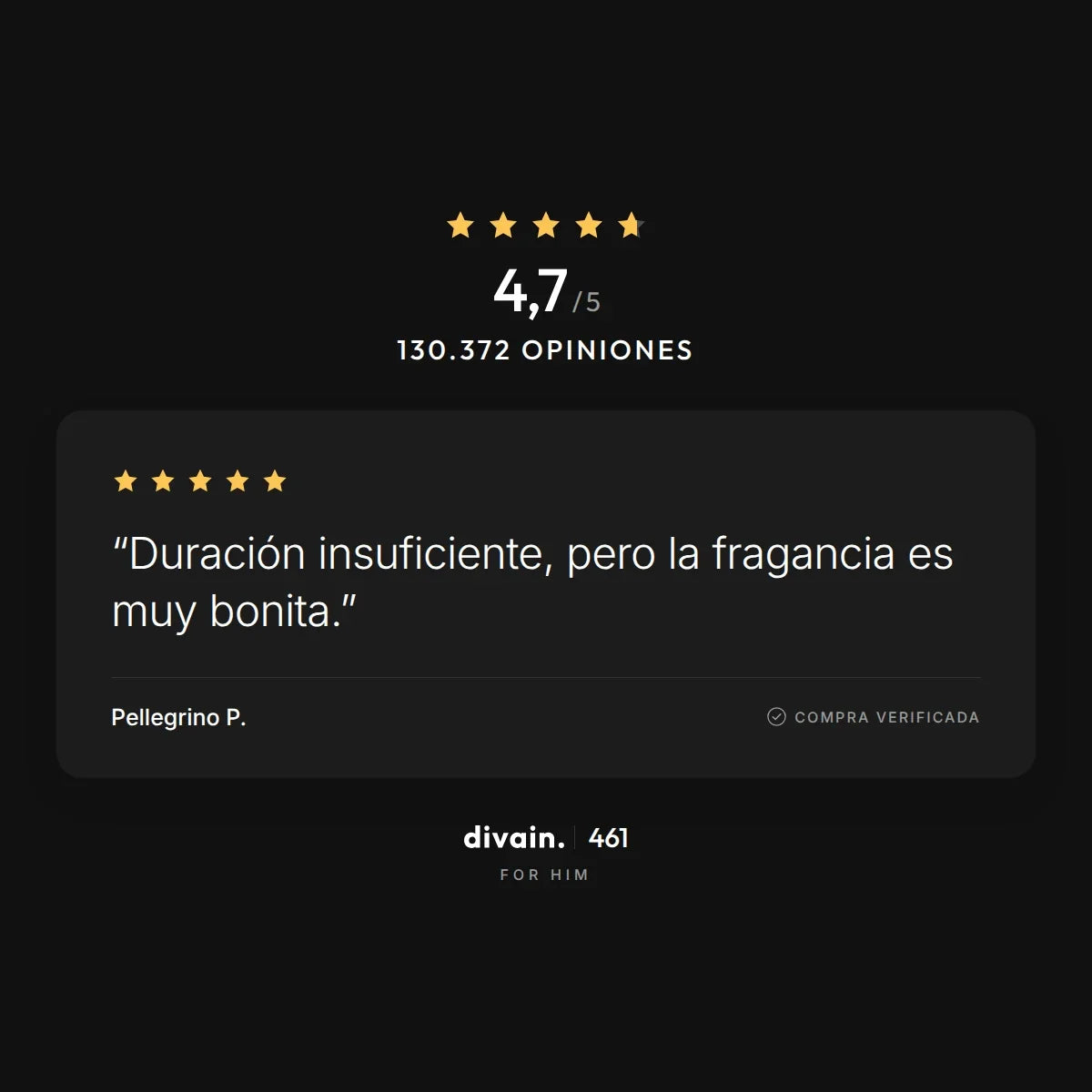 divain.461 - 4,7/5 sobre 130.372 opiniones