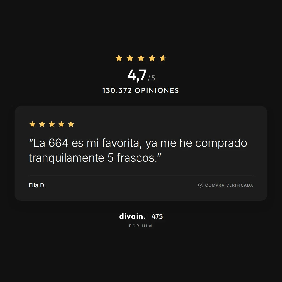 divain.475 - 4,7/5 sobre 130.372 opiniones