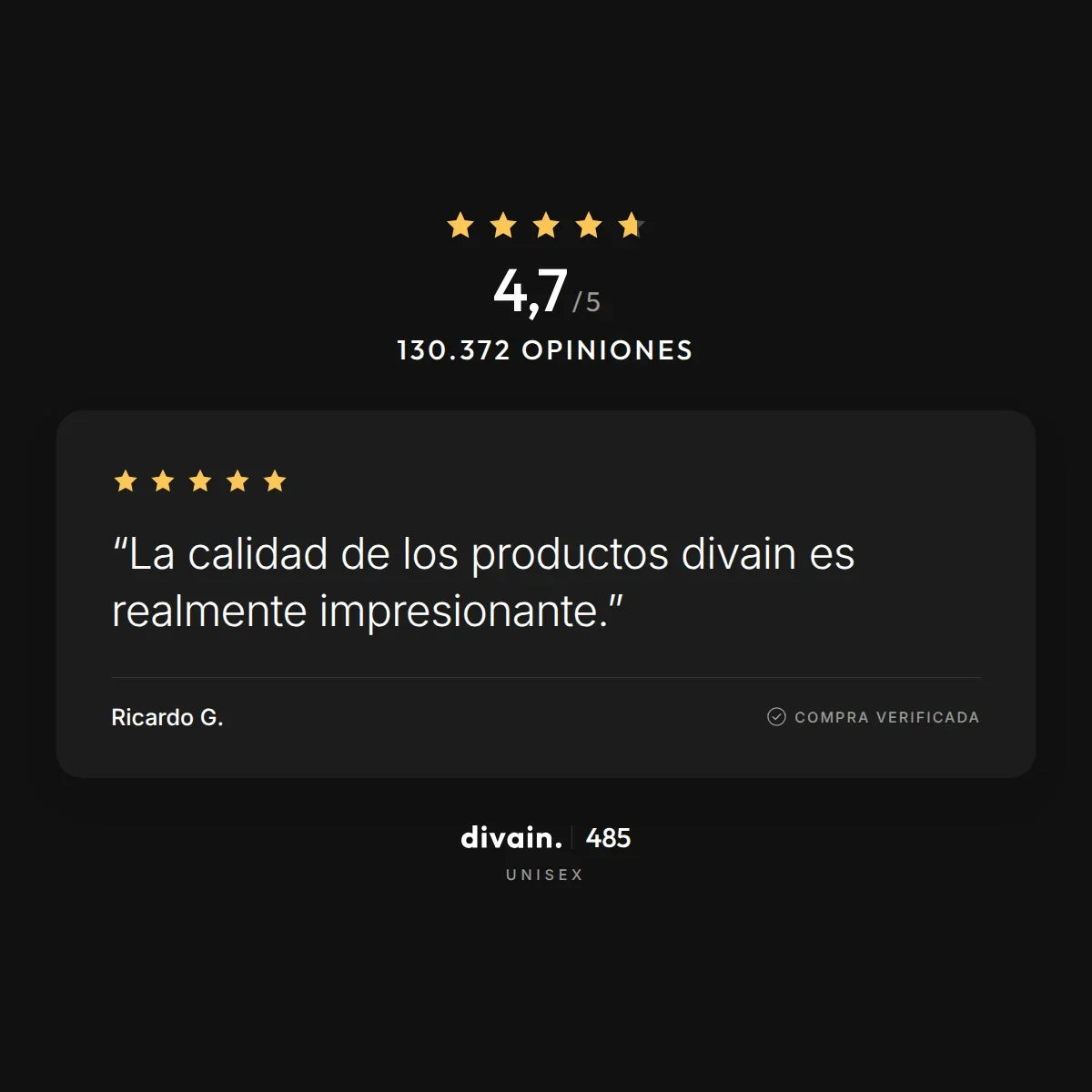 divain.485 - 4,7/5 sobre 130.372 opiniones