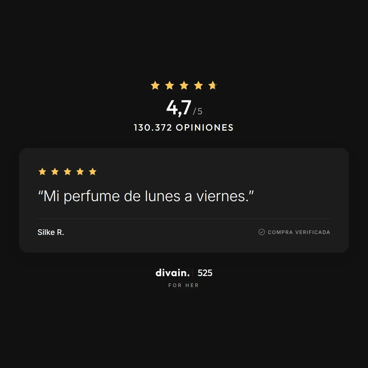 divain.525 - 4,7/5 sobre 130.372 opiniones