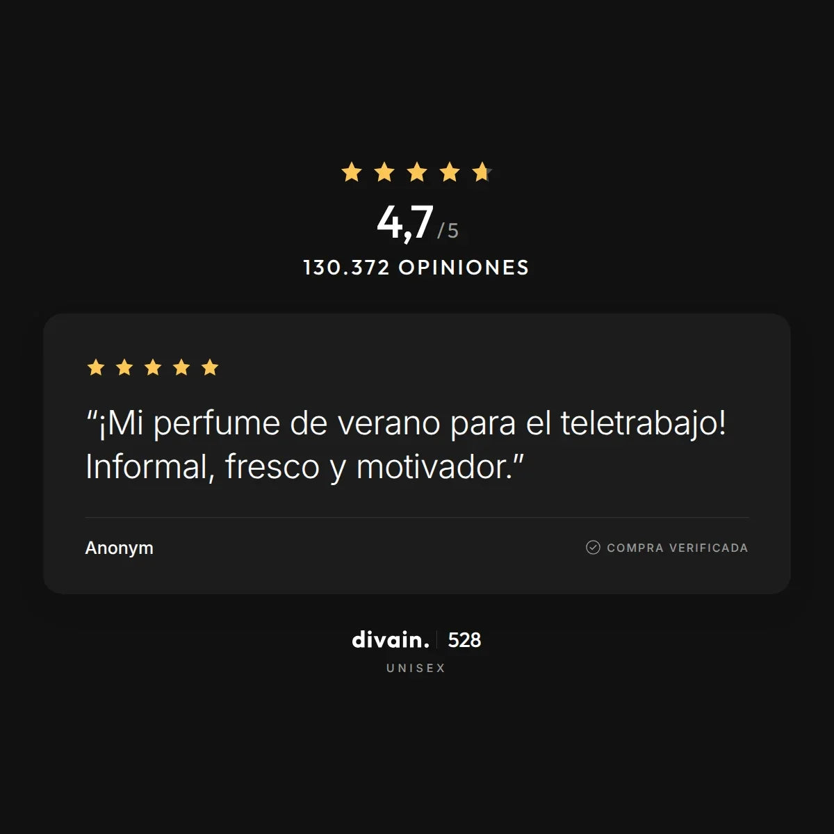 divain.528 - 4,7/5 sobre 130.372 opiniones