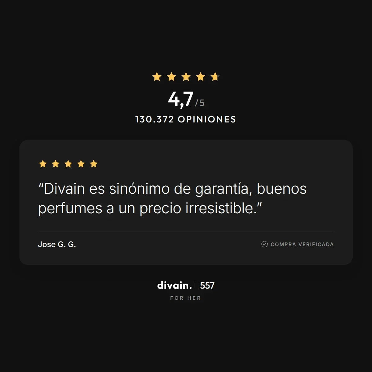 divain.557 - 4,7/5 sobre 130.372 opiniones