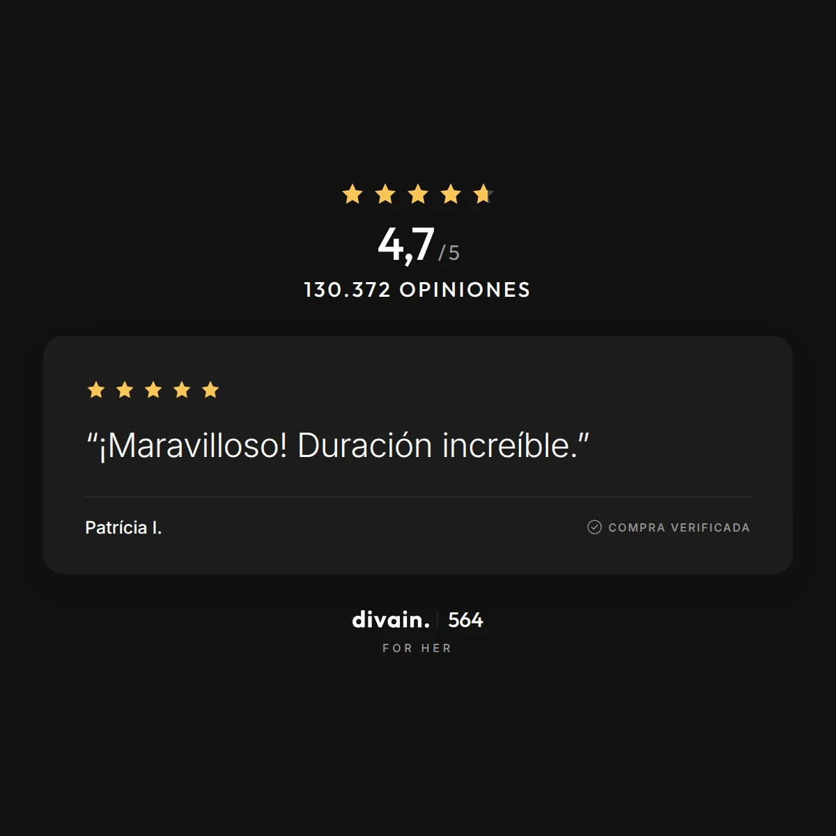 divain.564 - 4,7/5 sobre 130.372 opiniones