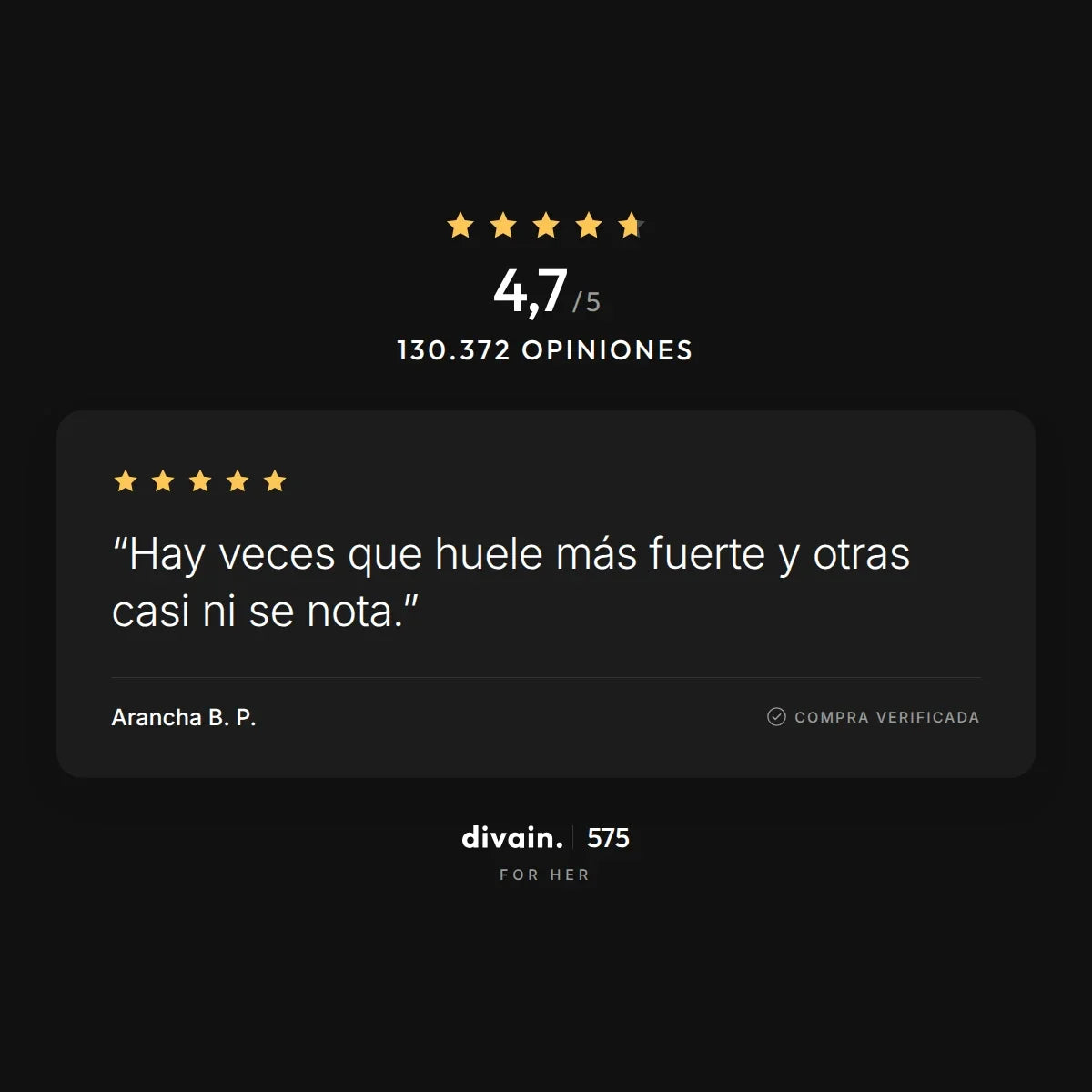 divain.575 - 4,7/5 sobre 130.372 opiniones