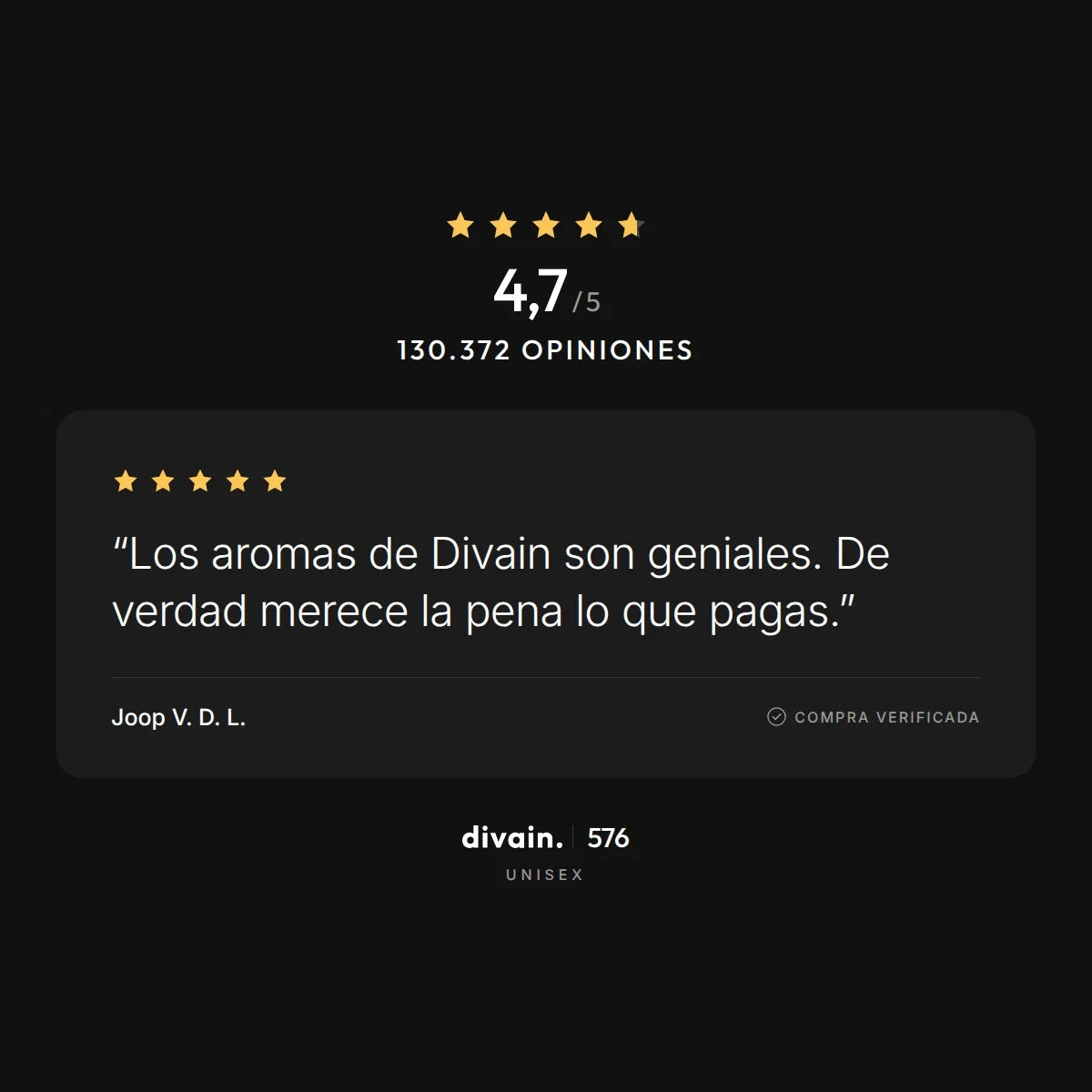 divain.576 - 4,7/5 sobre 130.372 opiniones