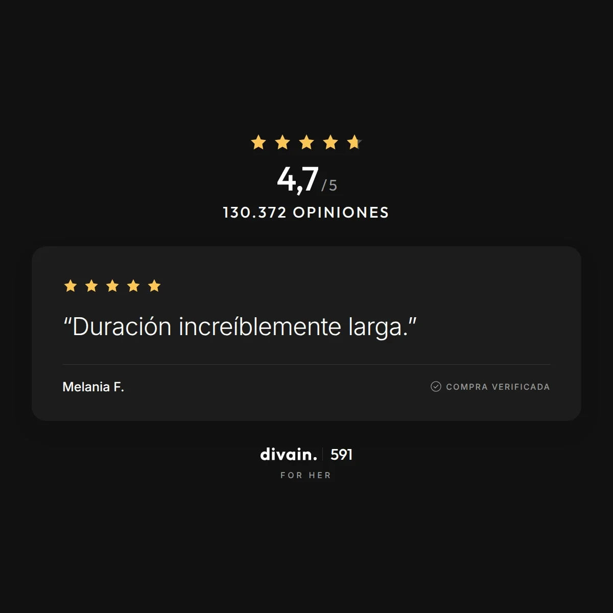 divain.591 - 4,7/5 sobre 130.372 opiniones