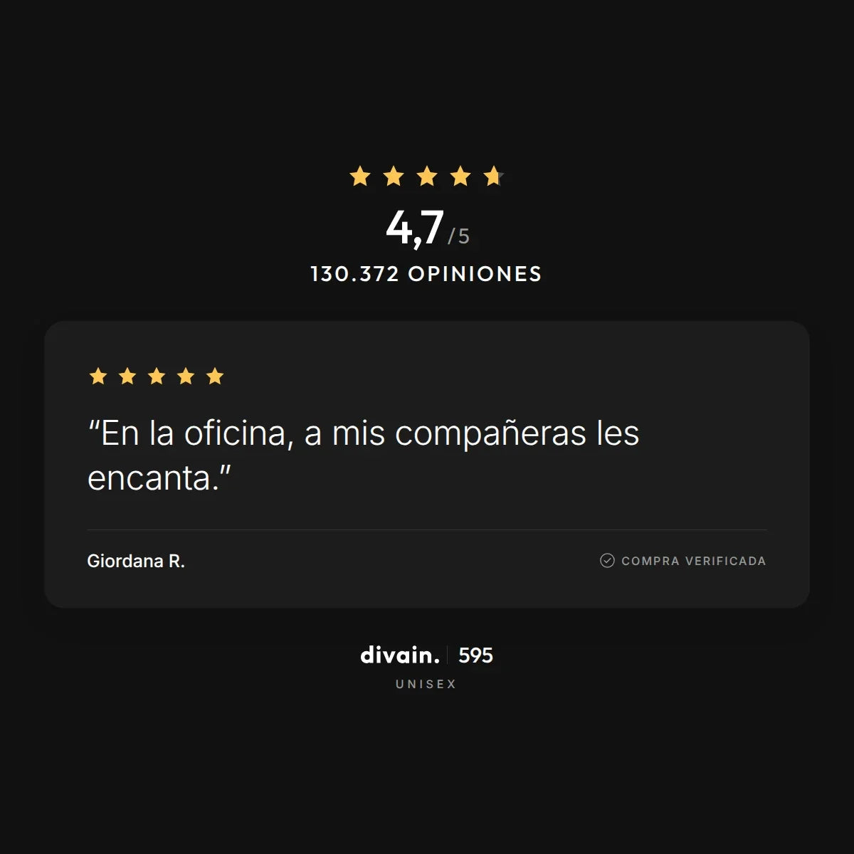 divain.595 - 4,7/5 sobre 130.372 opiniones