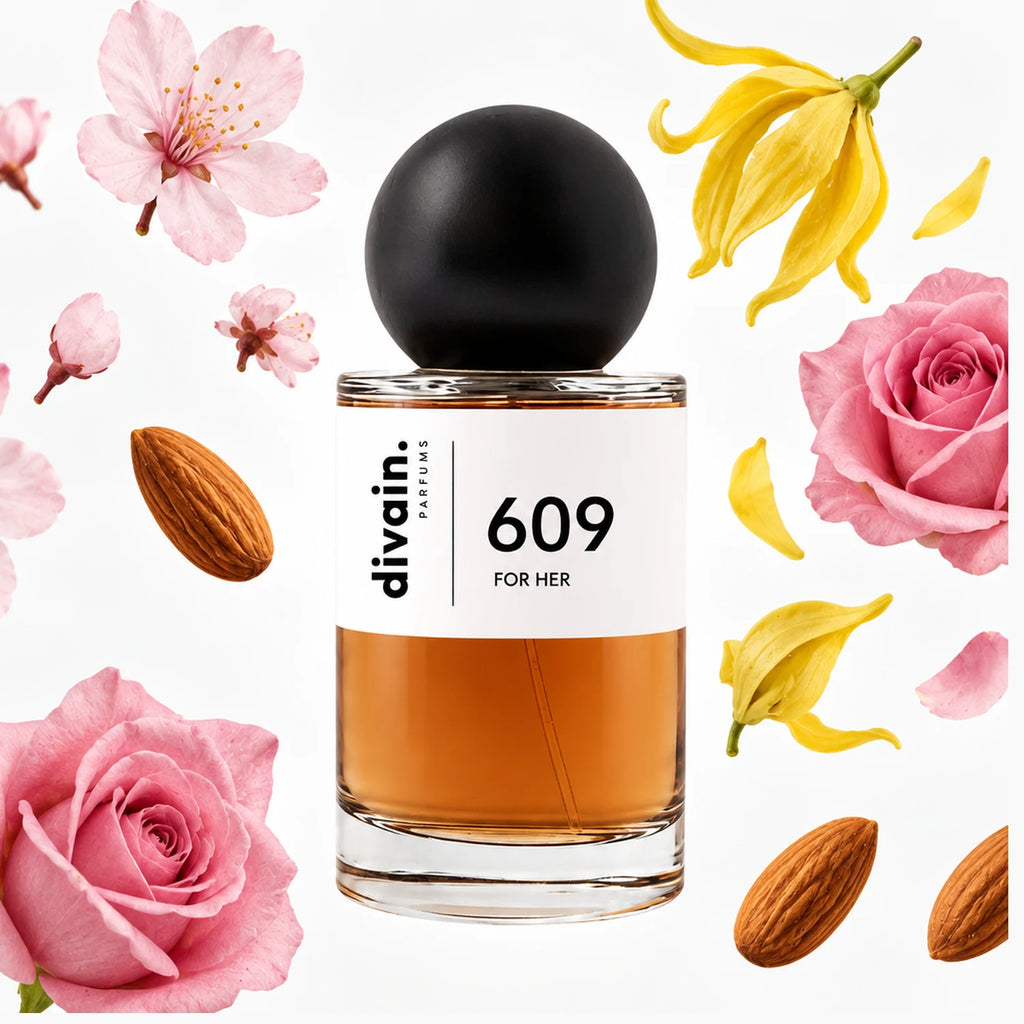 Pirámide olfativa perfume divain.609 | divain Parfums