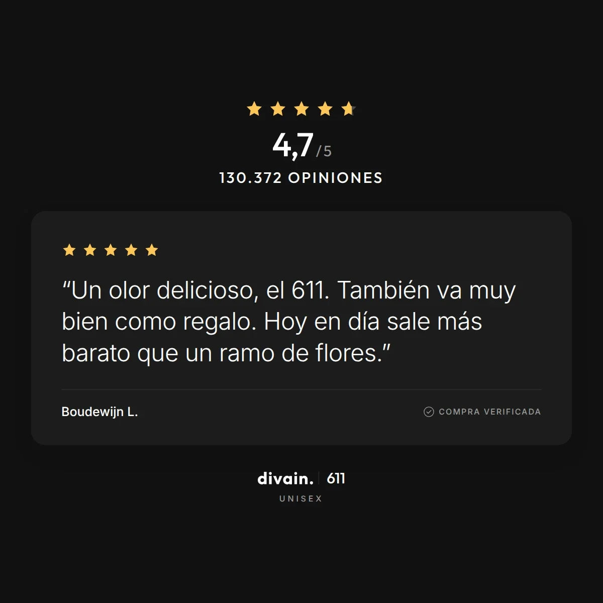 divain.611 - 4,7/5 sobre 130.372 opiniones