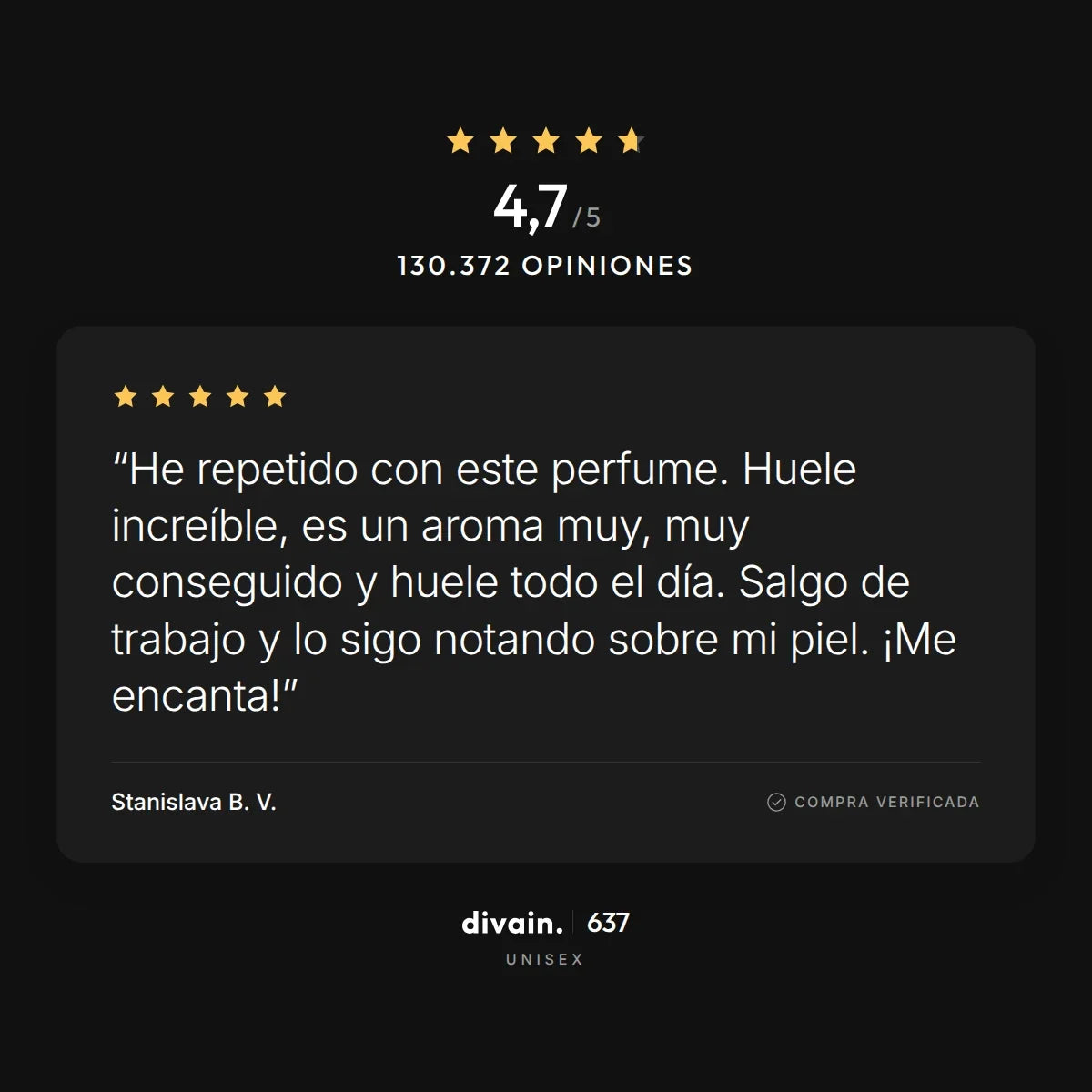 divain.637 - 4,7/5 sobre 130.372 opiniones