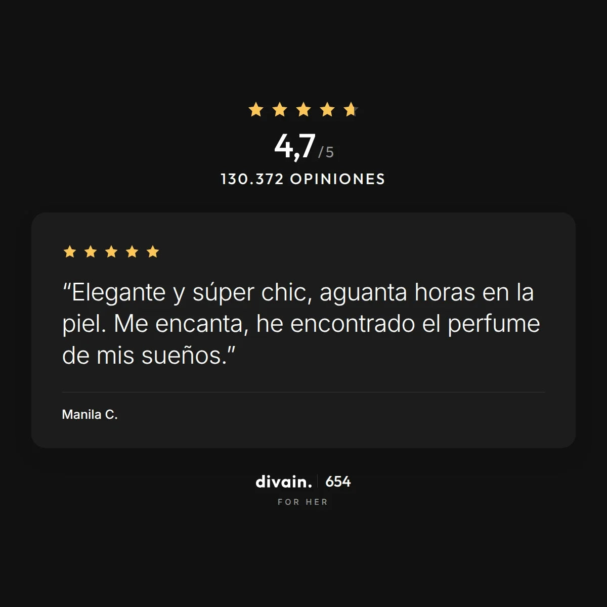 divain.654 - 4,7/5 sobre 130.372 opiniones