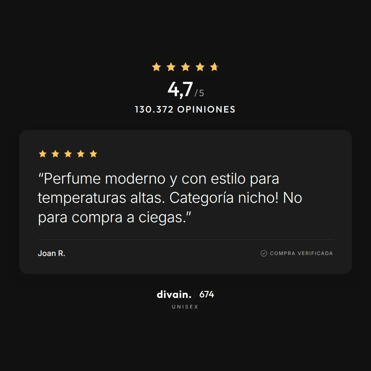 divain.674 - 4,7/5 sobre 130.372 opiniones
