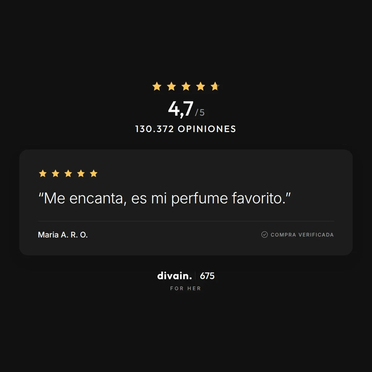 divain.675 - 4,7/5 sobre 130.372 opiniones