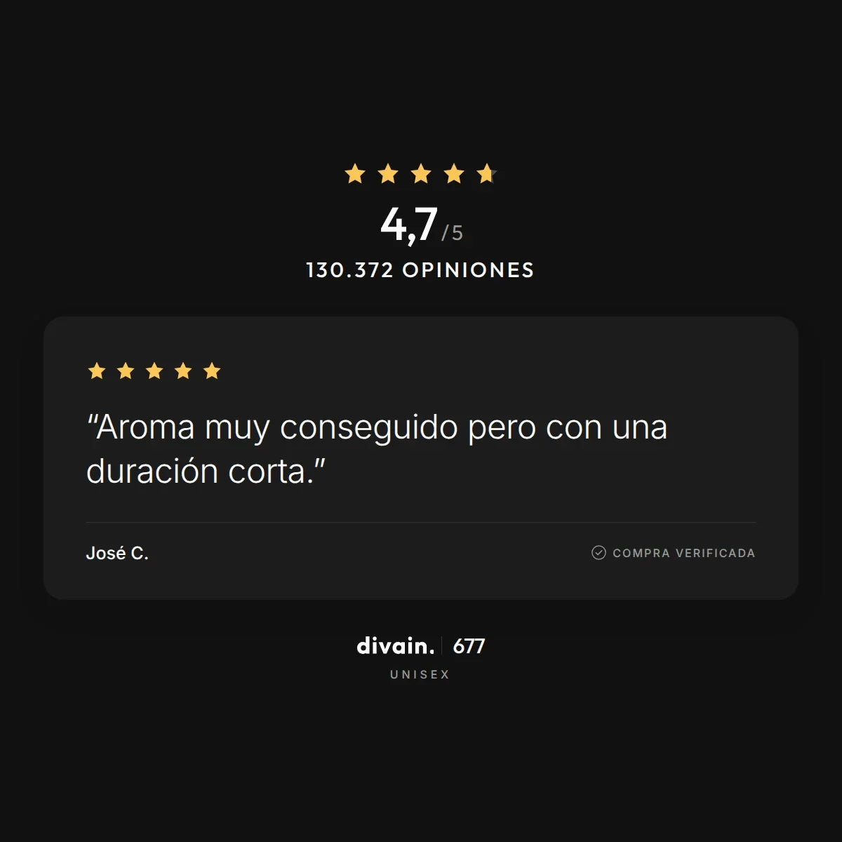 divain.677 - 4,7/5 sobre 130.372 opiniones