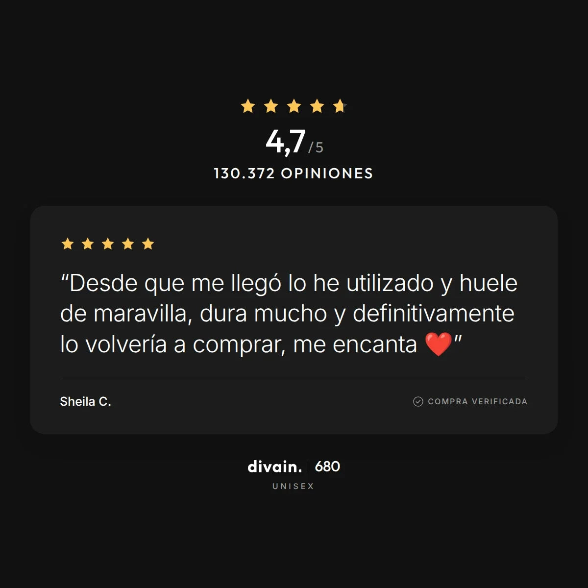 divain.680 - 4,7/5 sobre 130.372 opiniones