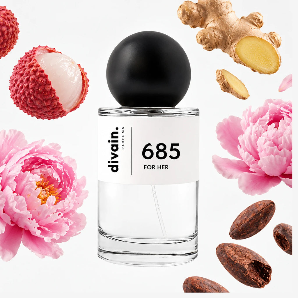 Pirámide olfativa perfume divain.685 | divain Parfums