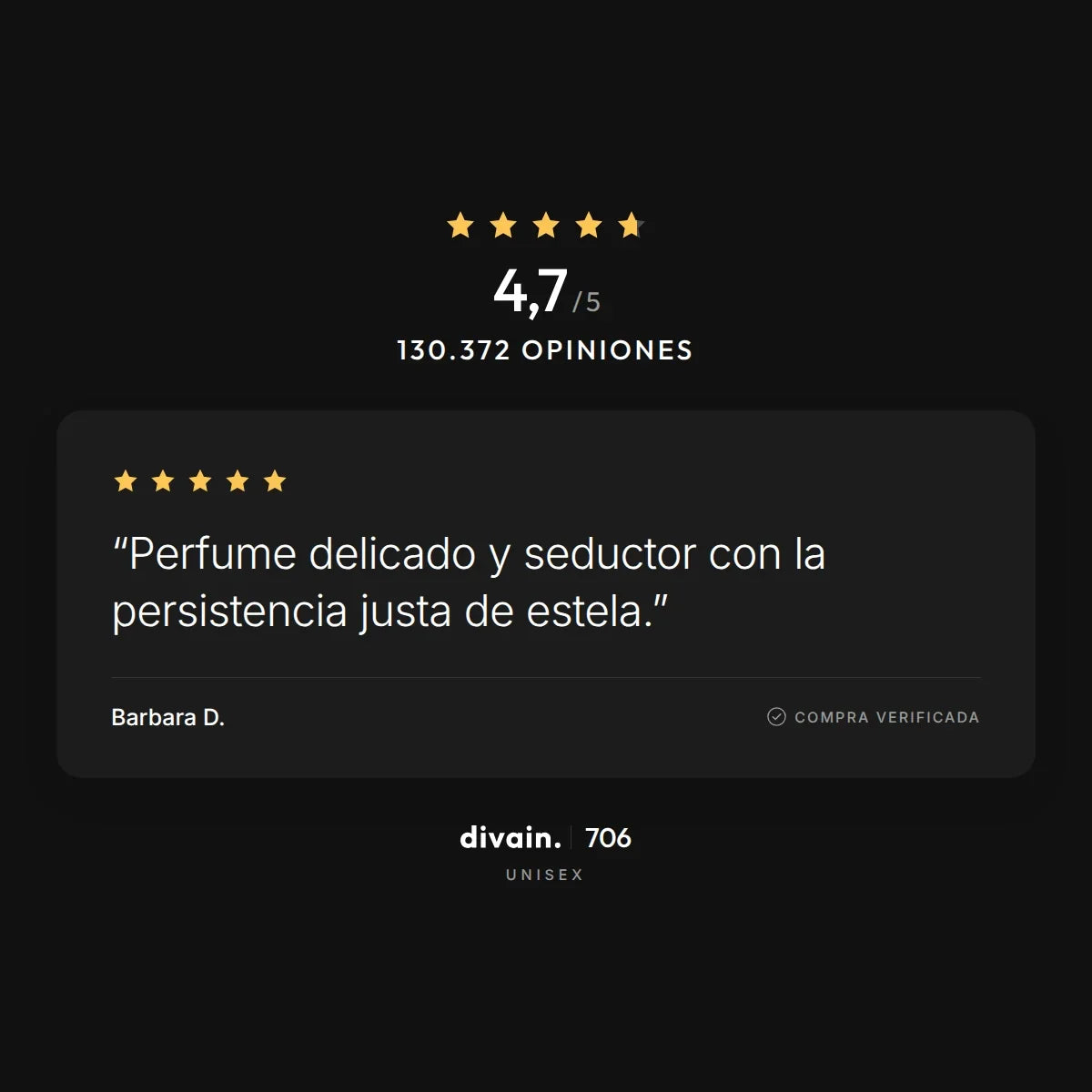 divain.706 - 4,7/5 sobre 130.372 opiniones